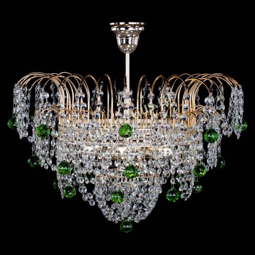 Люстра Агата Венеция №4 шар зеленая в Саратове Гусь Хрустальный