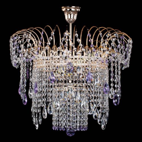 Люстра Агата Венеция №4 фиолетовая в Саратове Гусь Хрустальный