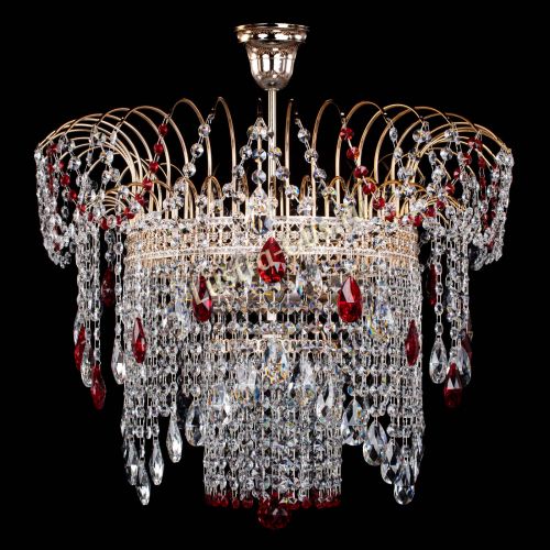 Люстра Агата Венеция №4 красная в Саратове Гусь Хрустальный
