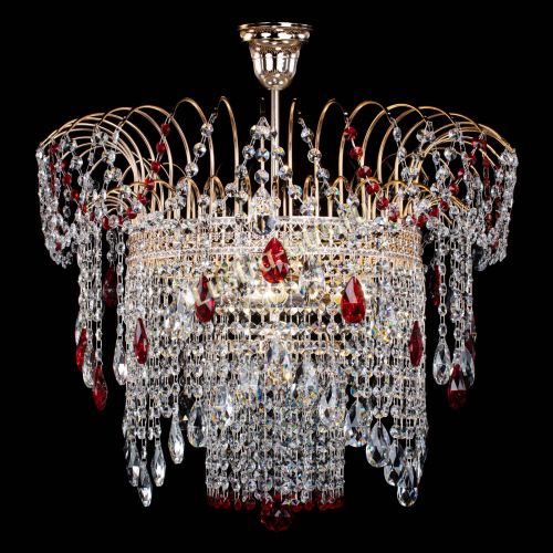 Люстра Агата Венеция №4 красная в Саратове Гусь Хрустальный