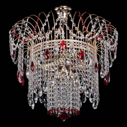 Люстра Агата Венеция №4 красная в Саратове Гусь Хрустальный