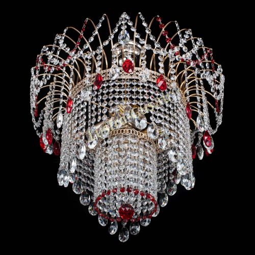 Люстра Агата Венеция №4 красная в Саратове Гусь Хрустальный