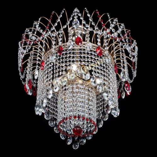Люстра Агата Венеция №4 красная в Саратове Гусь Хрустальный