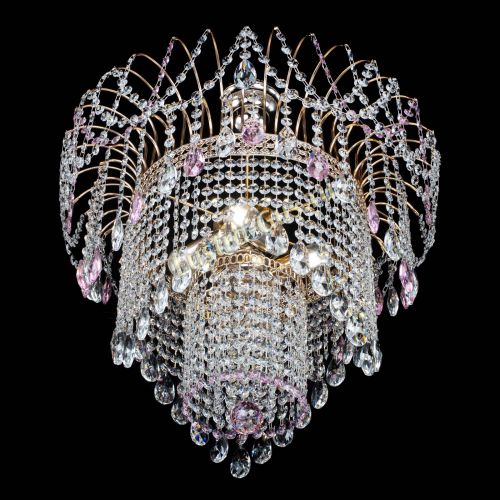 Люстра Агата Венеция №4 розовая в Саратове Гусь Хрустальный
