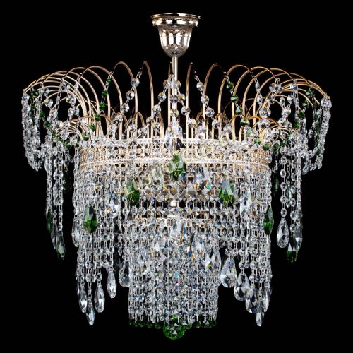Люстра Агата Венеция №4 зеленая в Саратове Гусь Хрустальный