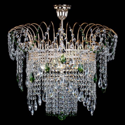 Люстра Агата Венеция №4 зеленая в Саратове Гусь Хрустальный