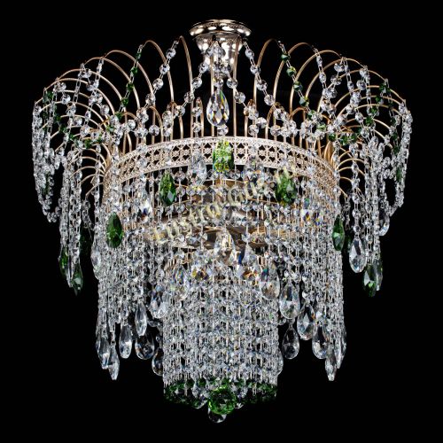 Люстра Агата Венеция №4 зеленая в Саратове Гусь Хрустальный