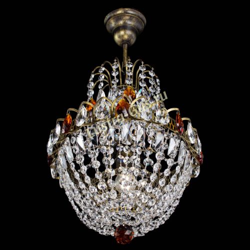 Люстра Астра №1 с подвесом под бронзу Чайная в Саратове Гусь Хрустальный