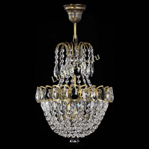 Люстра Астра №1 с подвесом под бронзу Черная в Саратове Гусь Хрустальный