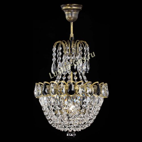 Люстра Астра №1 с подвесом под бронзу Черная в Саратове Гусь Хрустальный