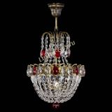 Люстра Астра №1 с подвесом под бронзу Красная в Саратове