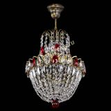 Люстра Астра №1 с подвесом под бронзу Красная в Саратове