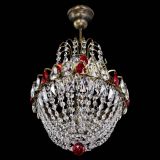 Люстра Астра №1 с подвесом под бронзу Красная в Саратове