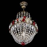 Люстра Астра №1 с подвесом под бронзу Красная в Саратове