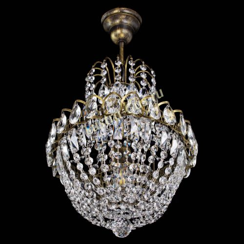 Люстра Астра №1 с подвесом под бронзу в Саратове Гусь Хрустальный