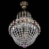 Люстра Астра №1 с подвесом под бронзу Розовая в Саратове