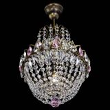 Люстра Астра №1 с подвесом под бронзу Розовая в Саратове