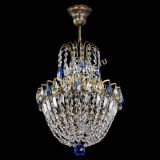 Люстра Астра №1 с подвесом под бронзу Синяя в Саратове