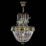 Люстра Астра №1 с подвесом под бронзу Зеленая в Саратове