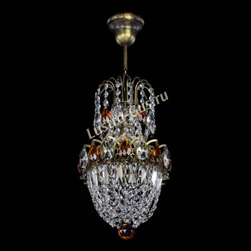 Люстра Астра №1 узкая чайная под бронзу в Саратове Гусь Хрустальный