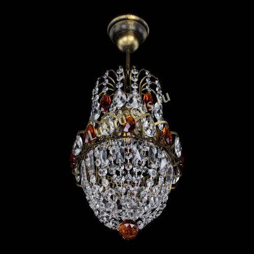 Люстра Астра №1 узкая чайная под бронзу в Саратове Гусь Хрустальный