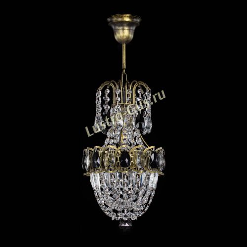 Люстра Астра №1 узкая черная под бронзу в Саратове Гусь Хрустальный