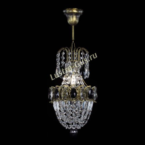 Люстра Астра №1 узкая черная под бронзу в Саратове Гусь Хрустальный