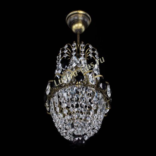 Люстра Астра №1 узкая черная под бронзу в Саратове Гусь Хрустальный