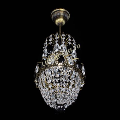 Люстра Астра №1 узкая черная под бронзу в Саратове Гусь Хрустальный