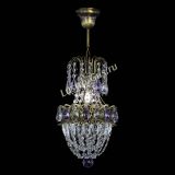 Люстра Астра №1 узкая фиолетовая под бронзу в Саратове