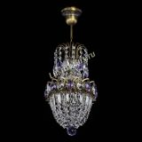 Люстра Астра №1 узкая фиолетовая под бронзу в Саратове