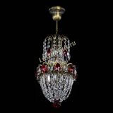 Люстра Астра №1 узкая красная под бронзу в Саратове