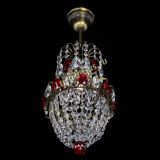 Люстра Астра №1 узкая красная под бронзу в Саратове