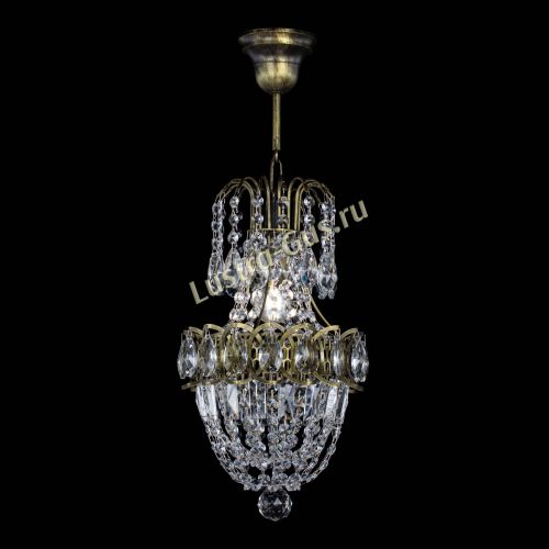 Люстра Астра №1 узкая с подвесом под бронзу в Саратове Гусь Хрустальный