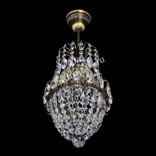 Люстра Астра №1 узкая с подвесом под бронзу в Саратове Гусь Хрустальный