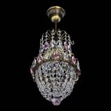 Люстра Астра №1 узкая розовая под бронзу в Саратове