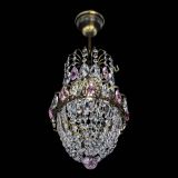 Люстра Астра №1 узкая розовая под бронзу в Саратове