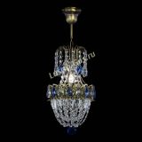 Люстра Астра №1 узкая синяя под бронзу в Саратове