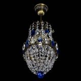 Люстра Астра №1 узкая синяя под бронзу в Саратове