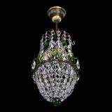 Люстра Астра №1 узкая зеленая под бронзу в Саратове