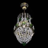 Люстра Астра №1 узкая зеленая под бронзу в Саратове