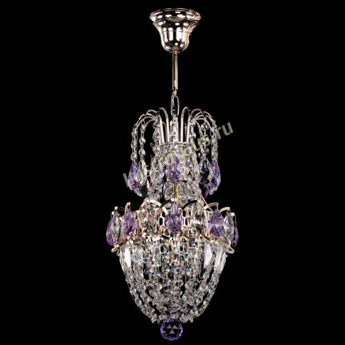 Люстра Астра №1 узкая фиолетовая в Саратове Гусь Хрустальный