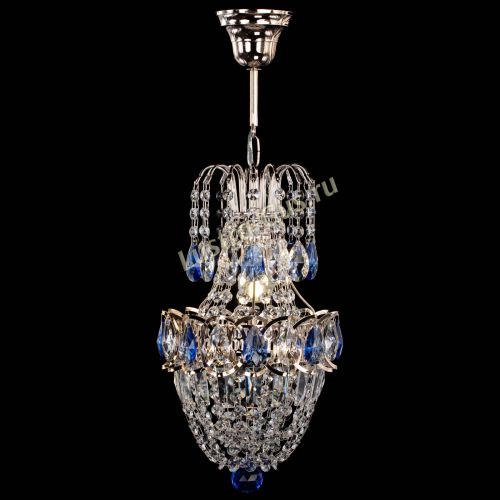 Люстра Астра №1 узкая синяя в Саратове Гусь Хрустальный