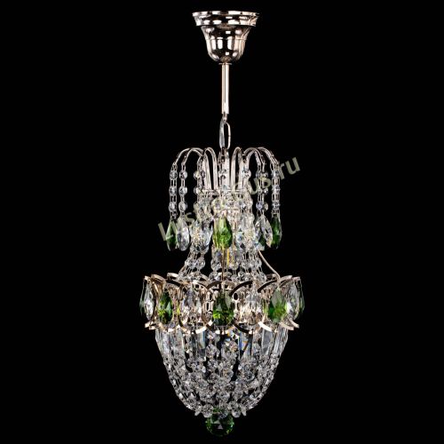 Люстра Астра №1 узкая зеленая в Саратове Гусь Хрустальный