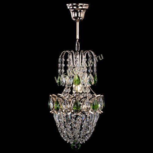 Люстра Астра №1 узкая зеленая в Саратове Гусь Хрустальный