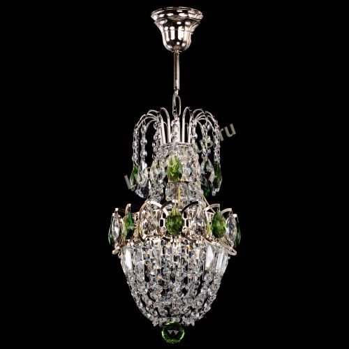 Люстра Астра №1 узкая зеленая в Саратове Гусь Хрустальный