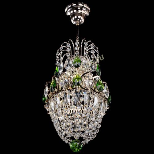 Люстра Астра №1 узкая зеленая в Саратове Гусь Хрустальный