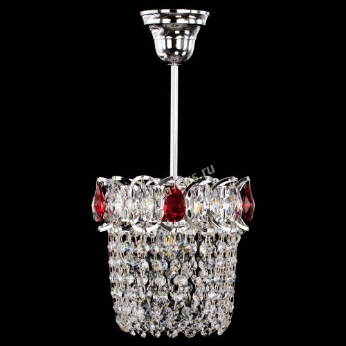 Люстра Астра ажур №1 красная в Саратове Гусь Хрустальный
