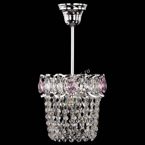 Люстра Астра ажур №1 розовая в Саратове Гусь Хрустальный