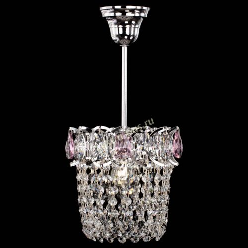 Люстра Астра ажур №1 розовая в Саратове Гусь Хрустальный